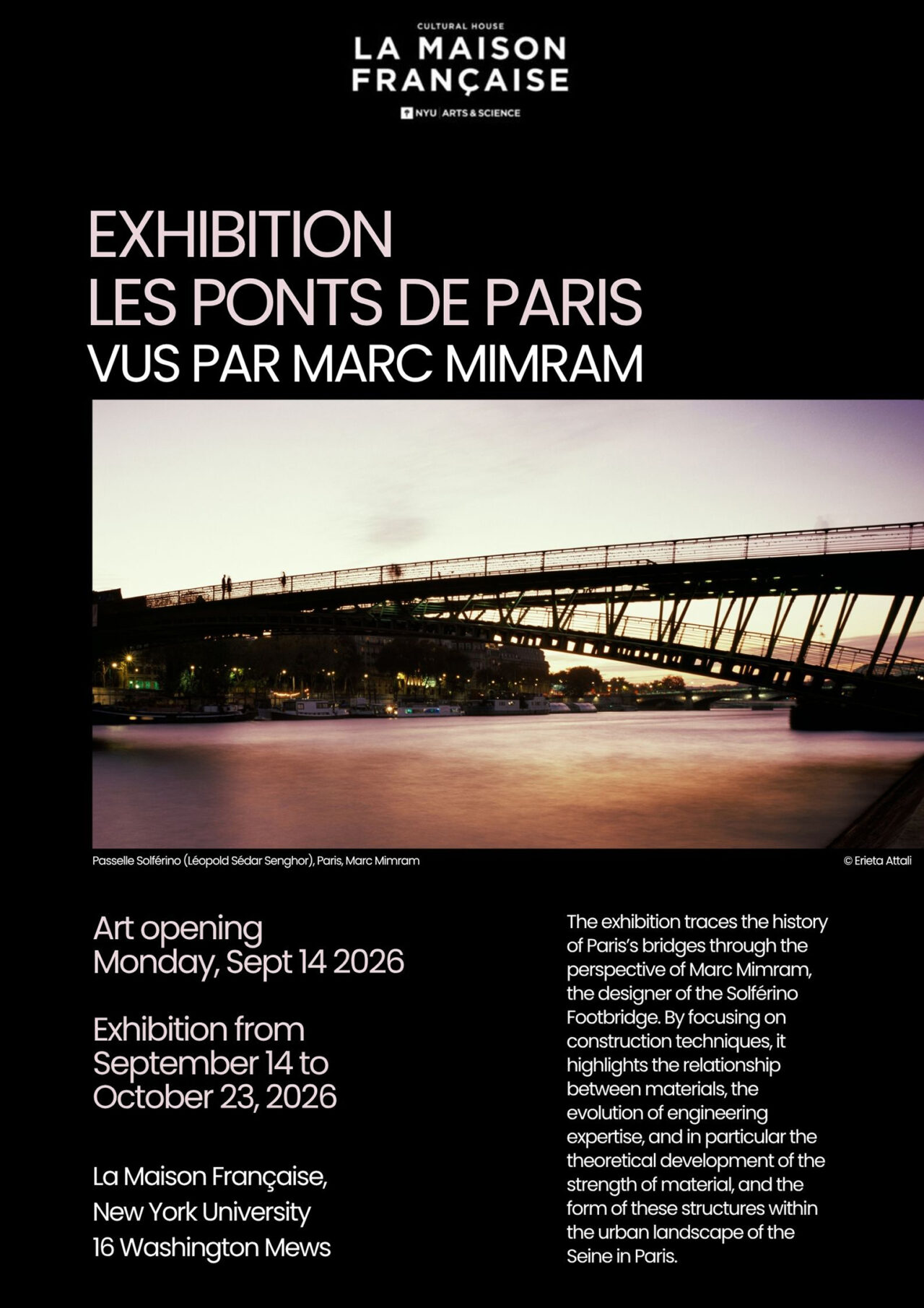 Affiche Ponts de Paris Marc Mimram copie